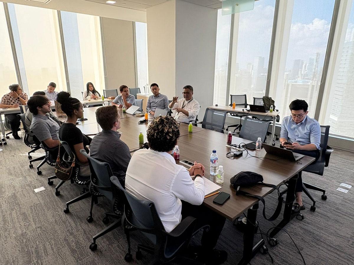 a lot of office workers and Jordan Soliz