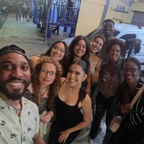 Image of friends smiling