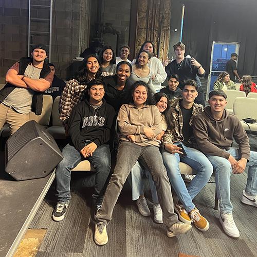 Group of students smiling