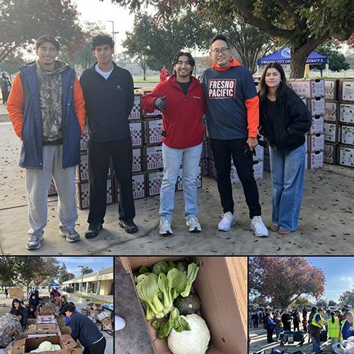 Collage of FPU students serving
