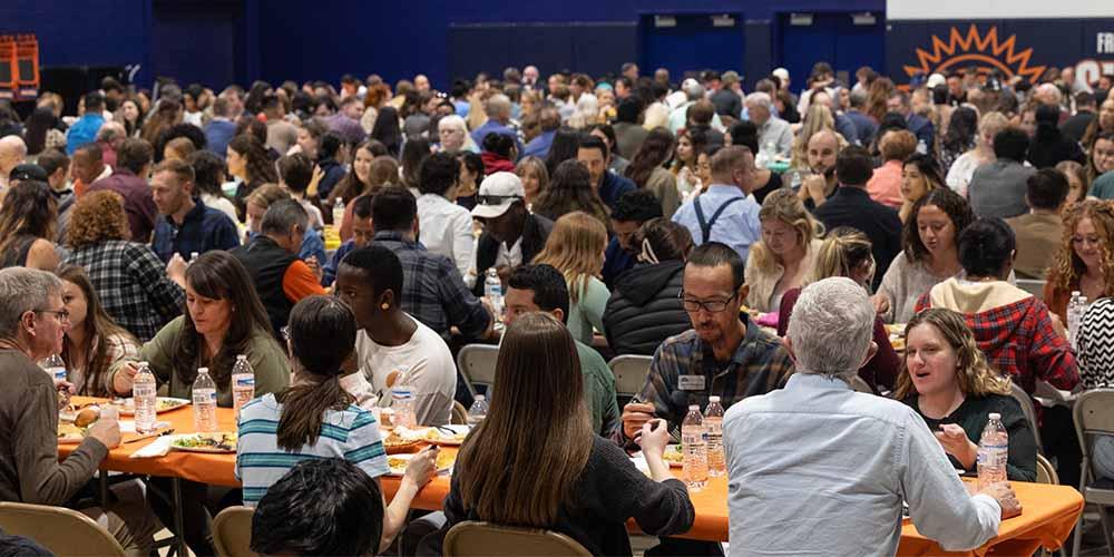 Photo of attendees at Thanksgiving Luncheon