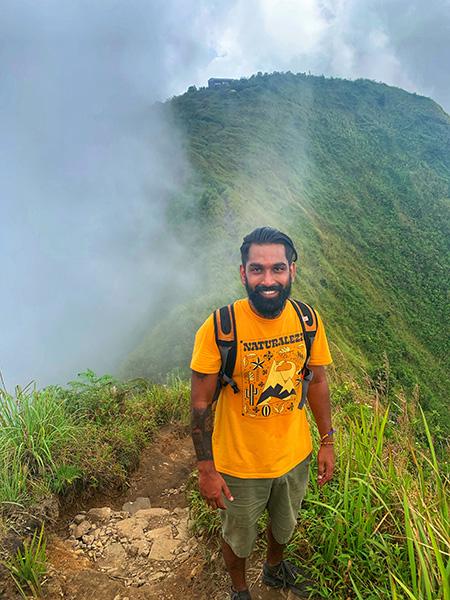 Sam Penderla on a hike