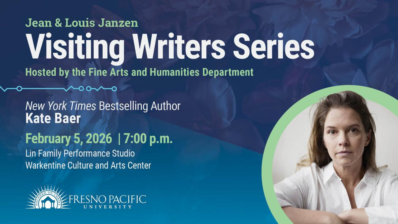 Graphic of 2026 Janzen Visiting Writers Series