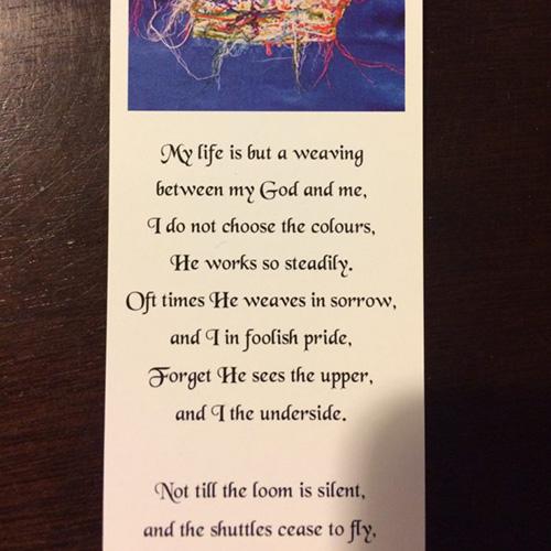 Poem by Corrie Ten Boom