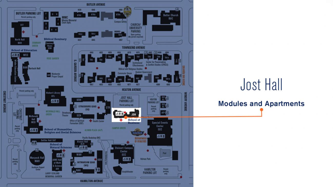 Jost Hall Map