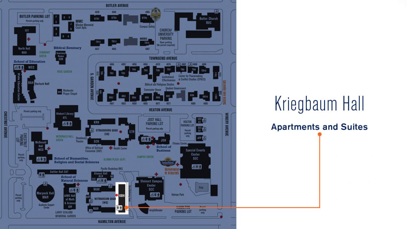 Kriegbaum Hall map