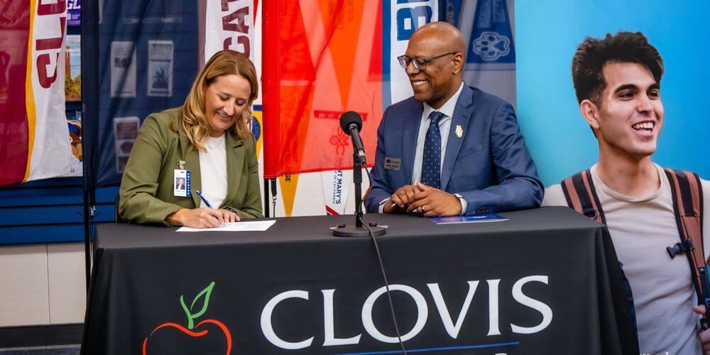 Clovis Unified Superintendent Folmer and FPU President André Stephens