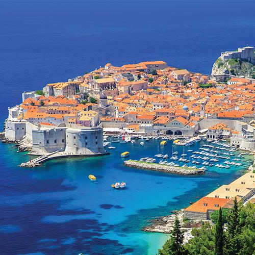 Aerial view of Croatia