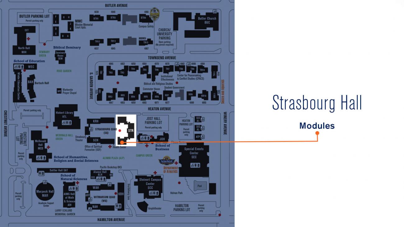 Strasbourg Hall map