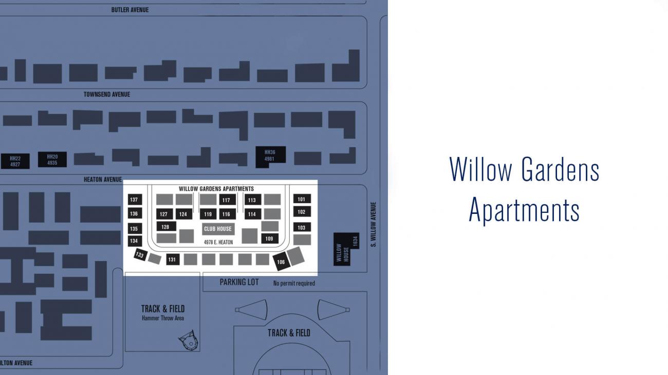 Willow Gardens map