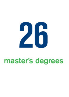 26 master's degrees