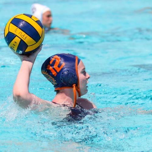 FPU water polo player passing the ball