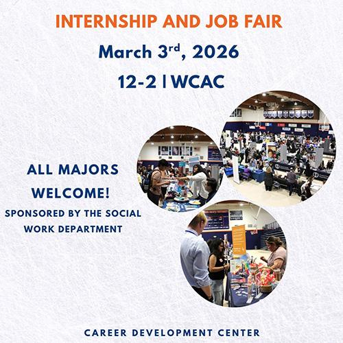 Square graphic of 2026 Internship and Job Fair