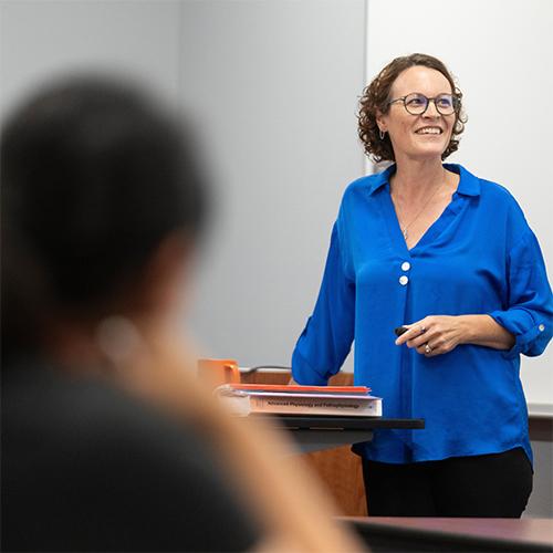 FPU professor teaching a lecture