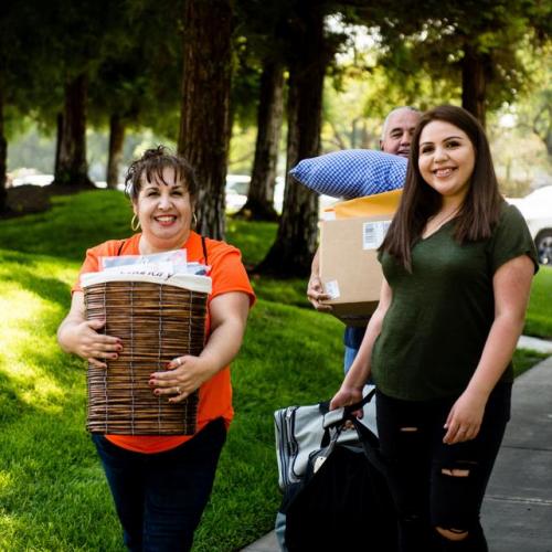 Parents moving their daughter to main campus