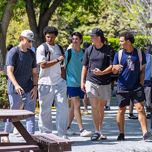 FPU students walking on main campus