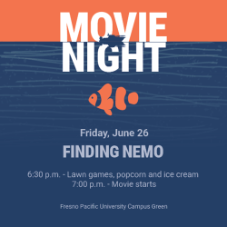 FPU Movie Night Finding Nemo graphic