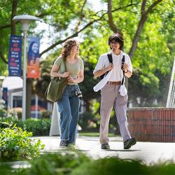 Photo of students walking