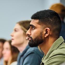 Side profile image of students