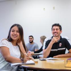 Multiple students in a classroom