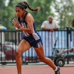 FPU track runner running a race