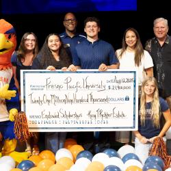 Photo of celebration marking the largest gift in FPU history.